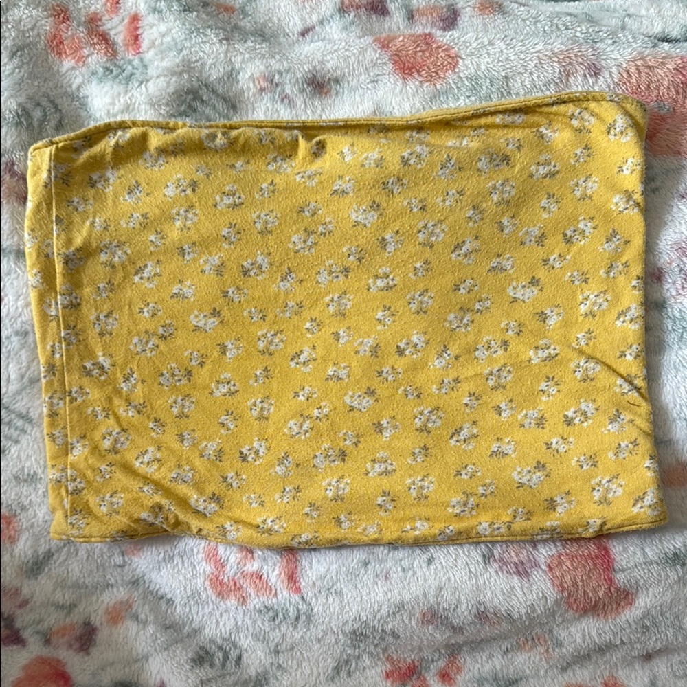 Yellow Floral Tube Top